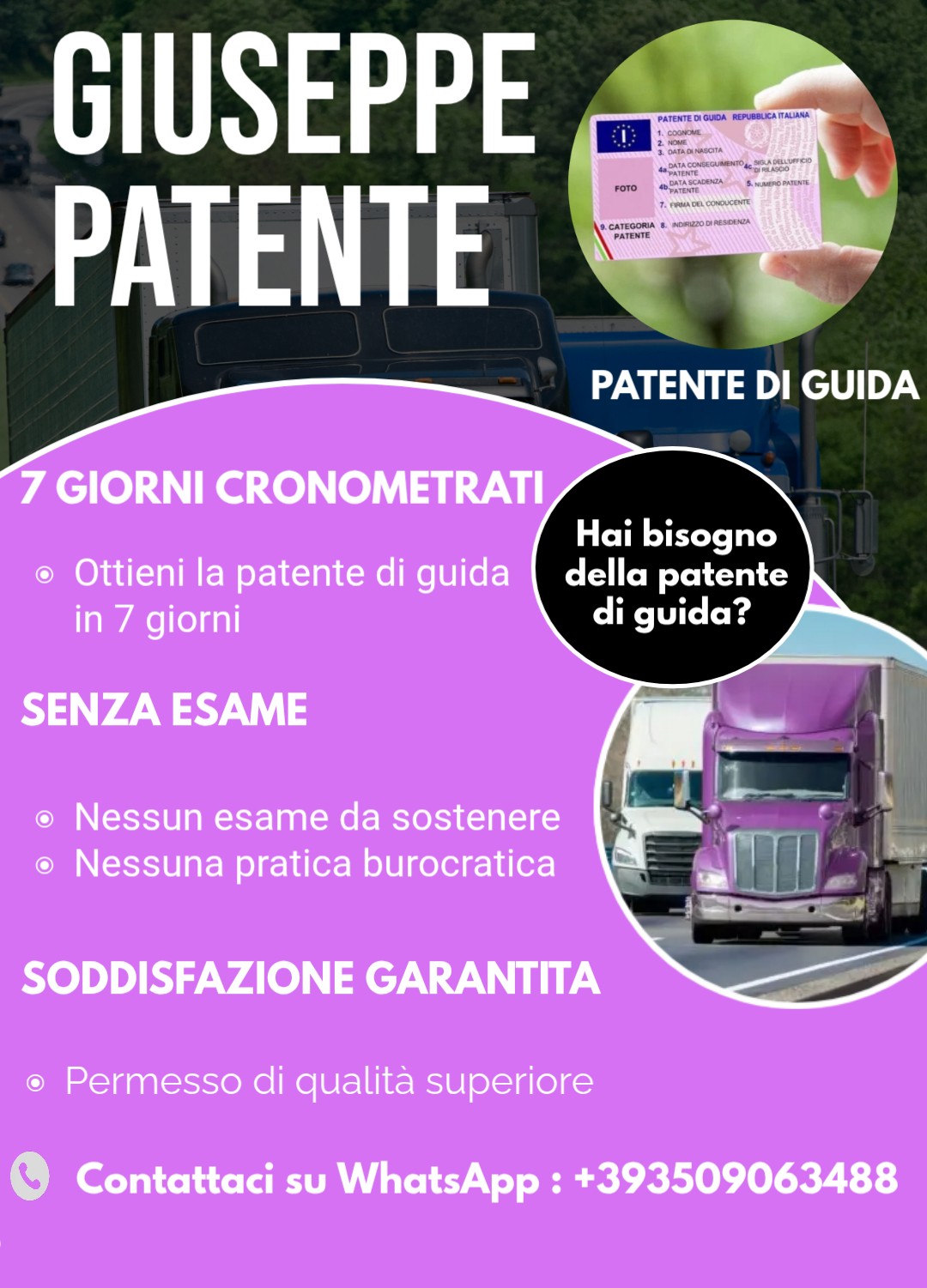 Affiche Giuseppe Patente